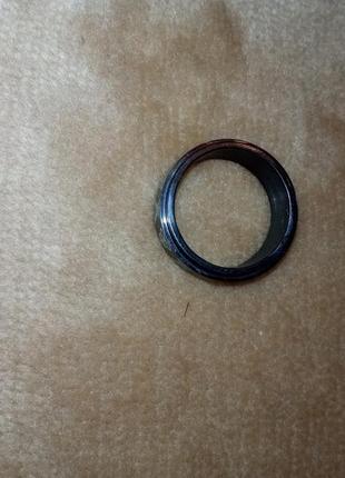 Черное кольцо в готическом стиле 17.5 р5 фото