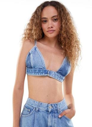 Джинсовый топ bershka5 фото