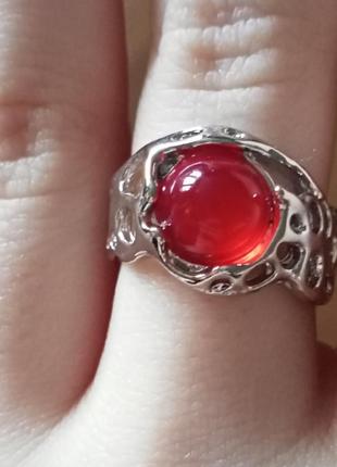 Кольцо кольцо красный камень кольца6 фото