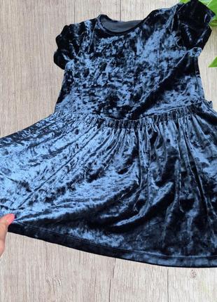 Нарядное велюровое платье на девочку 9 лет5 фото