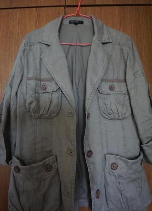 Льняной женский пиджак3 фото
