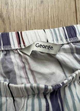 Смугаста блуза з відкритими плечима віскоза george 🛍️1+1=3🛍️5 фото