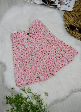 Шорты в цветочный принт розовые