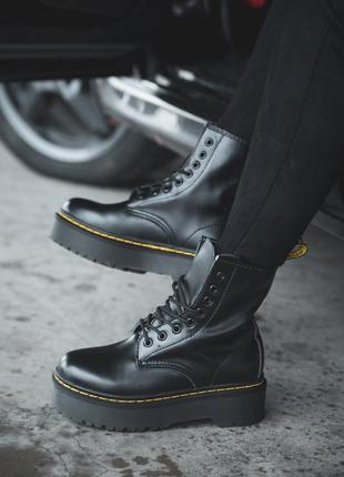 Dr. martens high las ( с мехом) стильные женские кожаные ботинки мартинс. зимние