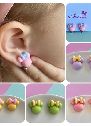 Клипсы-серьги для девочки детские клипсы