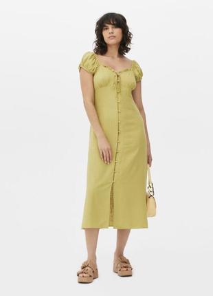 Зелена лляна сукня primark (green linen dress)