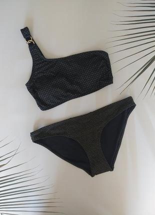 S-m купальник топ на одно плечо с паралоновыми вкладышами new look primark