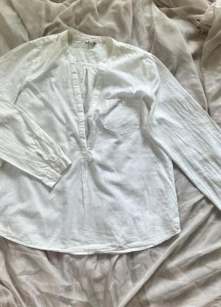 Необычная белая рубашка фирмы esprit