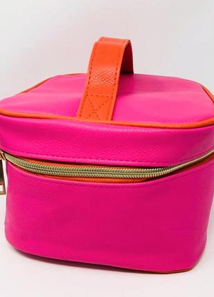 Містка дорожня сумка для косметики ultra top side pink makeup travel bag косметичка cosmetics2 фото