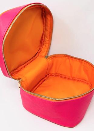 Містка дорожня сумка для косметики ultra top side pink makeup travel bag косметичка cosmetics3 фото