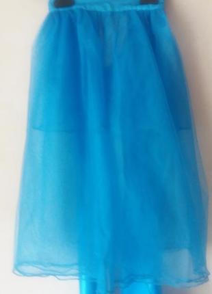 Голубая юбка-пачка с бантом2 фото