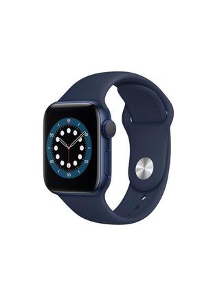 Ремешок sport band для apple watch 42/44mm силиконовый синий спортивный arm series 6 5 4 3 2 1 alaskan blue