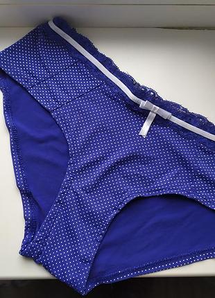 Синие трусики в белый горошок от flame, размер м*