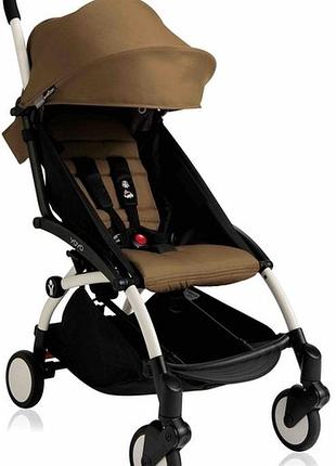 Прогулянкова коляска babyzen yoyo2 toffee, з білою рамою, світло-коричневий (bz10109-01/bz10104-12)