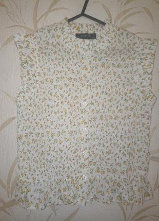 Топ/блуза в цветочный принт1 фото