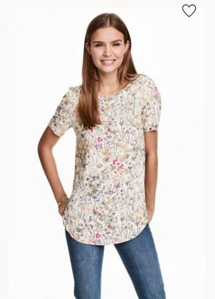 Блуза, футболка цветочный принт3 фото
