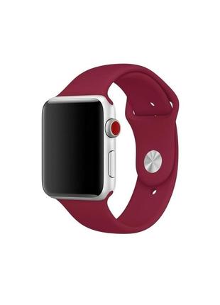 Ремешок sport band для apple watch 38/40mm силиконовый красный спортивный size(s) arm series 5 4 3 2 1 rose