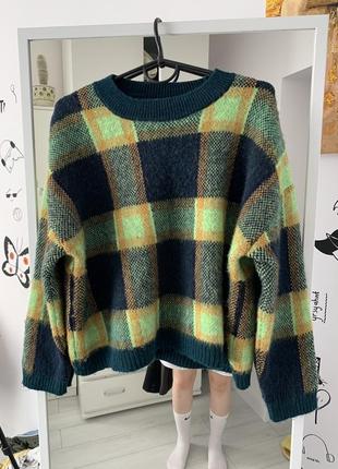 Светр в клітку mango р. m, s