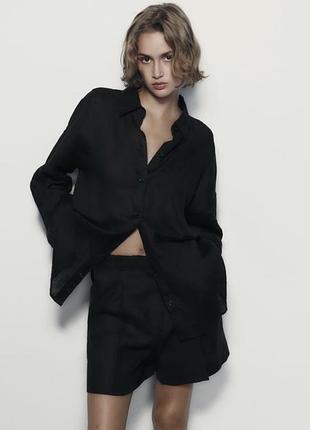 Набор комплект рубашка лен шорты бермуды зара zara