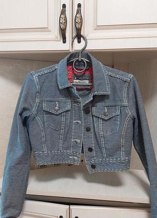 Джинсова вкорочена курточка