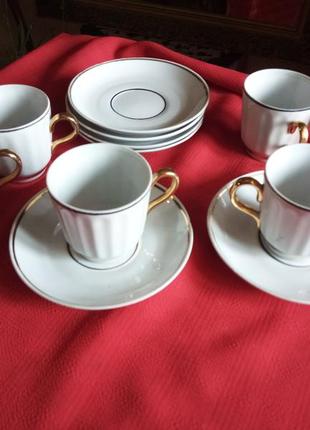 Кофейные чашки с блюдцами(набор 6 шт) прошлый век