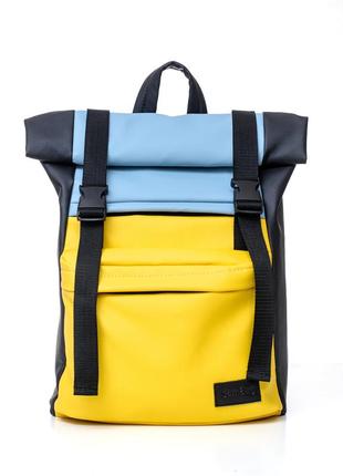 Рюкзак ролл sambag rolltop lth блакитний з жовтим