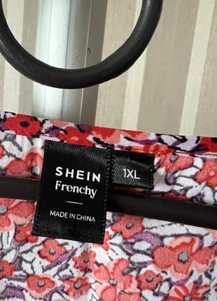 Блуза в цветочек shein xl7 фото