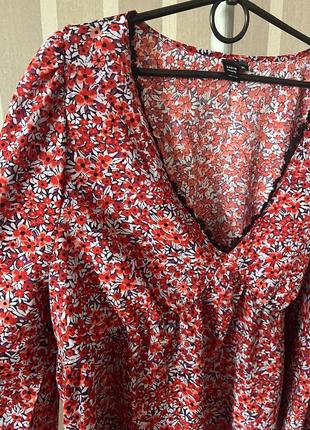 Блуза в цветочек shein xl5 фото