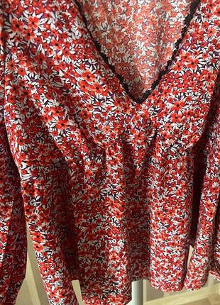 Блуза в цветочек shein xl6 фото