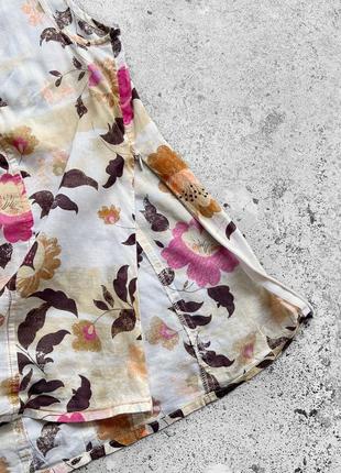 Marc aurel women's sleeveless floral premium shirt blouse женский, премиальный топ, блуза5 фото