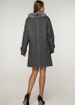 Шикарне зимове жіноче пальто натуральний комір2 фото