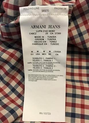 Сорочка в клітку, armani jeans, розмір m7 фото