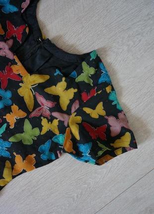Продается стильная платье туника с разрезами и бабочками6 фото
