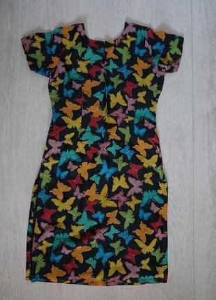 Продается стильная платье туника с разрезами и бабочками3 фото