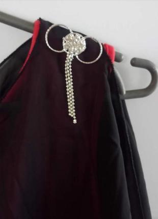 Жіноче вечірнє довге плаття сукня максі з накидкою шифон6 фото