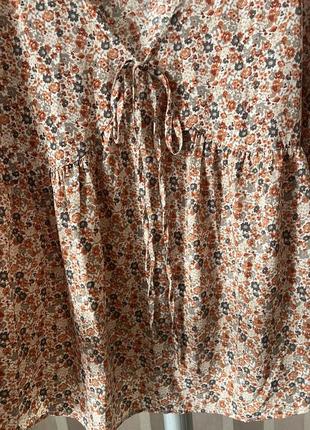Блуза в цветочек shein 2xl батал8 фото