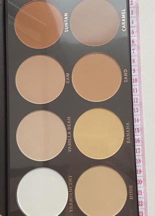 Kab cosmetics - contour combo 8 shades vol. № 1 палетка для контурингу