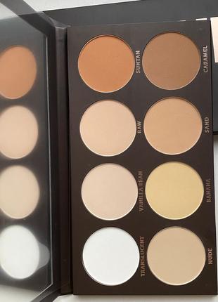 Kab cosmetics - contour combo 8 shades vol. № 1 палетка для контурингу