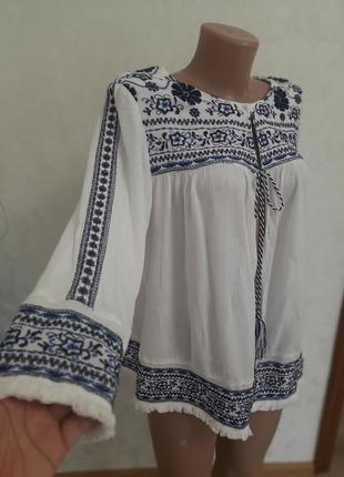 Роскошь блуза накидка вышиванка украинский кардиган енотно стиль5 фото