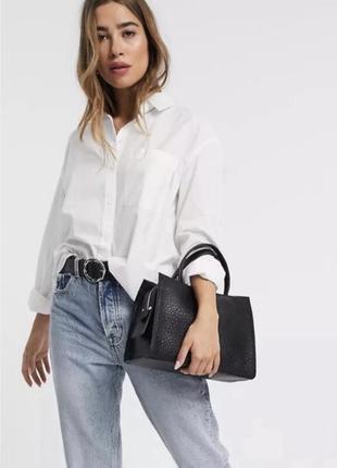 Біла фірмова сорочка H&M maje бавовняна прямого крою розмір xl