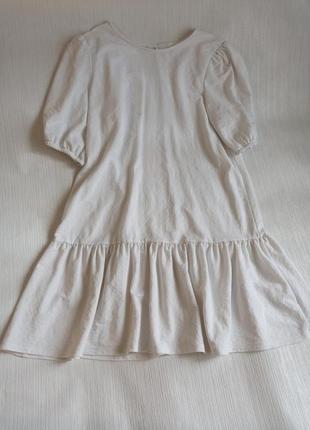 Белое платье вискоза качественное натуральное свободного кроя оверсайз облачко для беременных легкая летняя молочная светлая парашют1 фото