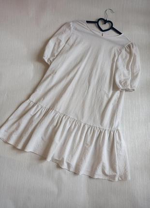 Белое платье вискоза качественное натуральное свободного кроя оверсайз облачко для беременных легкая летняя молочная светлая парашют9 фото