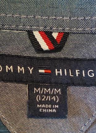 Яркая клетчатая х/б рубашка в стиле кантри tommy hilfiger сша на 12/14 лет.4 фото