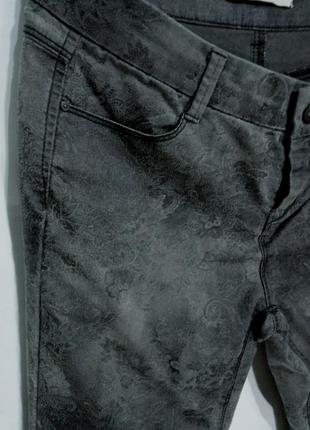 Cache cache джинсы женские стретч серые в цветочки размер l4 фото