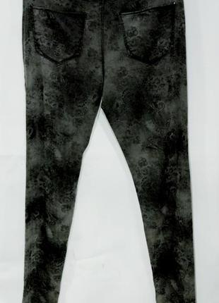 Cache cache джинсы женские стретч серые в цветочки размер l5 фото