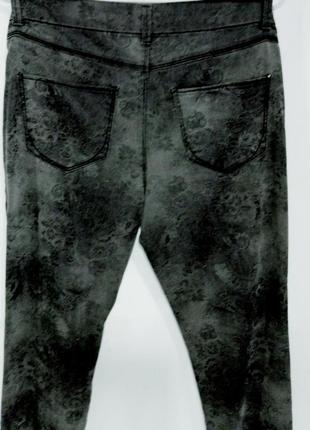 Cache cache джинсы женские стретч серые в цветочки размер l6 фото