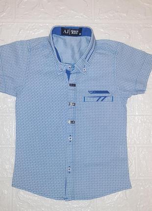 Р92 и 104 рубашка с коротким рукавом для мальчика armani jeans.турция