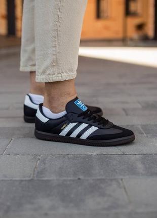 Кроссовки adidas samba black gum