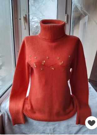 Шерстяной теплый ангоровый свитер, р. 50 - 521 фото