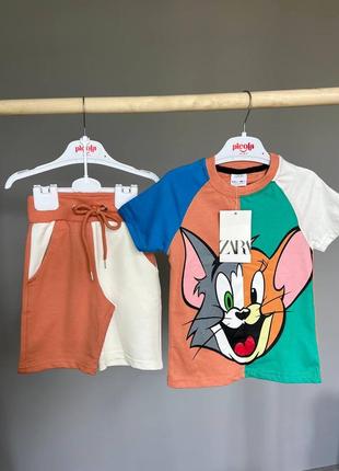 Комплект детский шорты и футболка zara3 фото